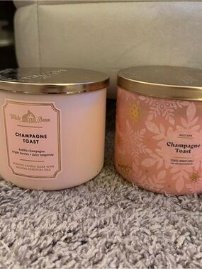 White Barn Champagne Toast Candle Set in Blush Pink and Rose